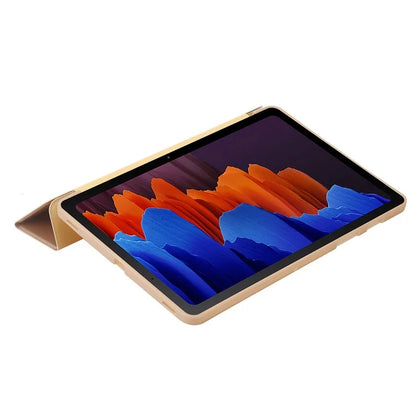 For Samsung Galaxy Tab S9 Case Anti-Scratch PU+ Silicone Tri-fold Stand Tablet Cover