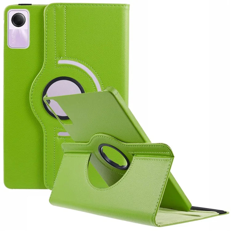 For Xiaomi Redmi Pad SE Case Litchi Texture PU Leather Protective Tablet Cover with Elastic Band