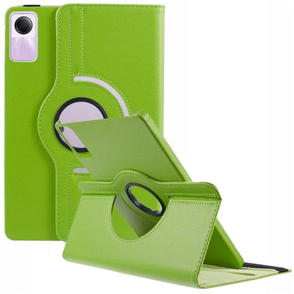 For Xiaomi Redmi Pad SE Case Litchi Texture PU Leather Protective Tablet Cover with Elastic Band