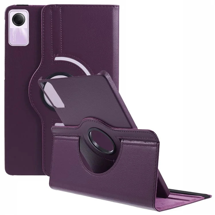 For Xiaomi Redmi Pad SE Case Litchi Texture PU Leather Protective Tablet Cover with Elastic Band