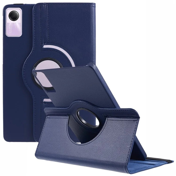 For Xiaomi Redmi Pad SE Case Litchi Texture PU Leather Protective Tablet Cover with Elastic Band
