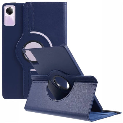 For Xiaomi Redmi Pad SE Case Litchi Texture PU Leather Protective Tablet Cover with Elastic Band