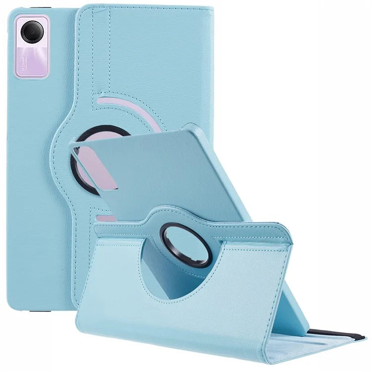 For Xiaomi Redmi Pad SE Case Litchi Texture PU Leather Protective Tablet Cover with Elastic Band