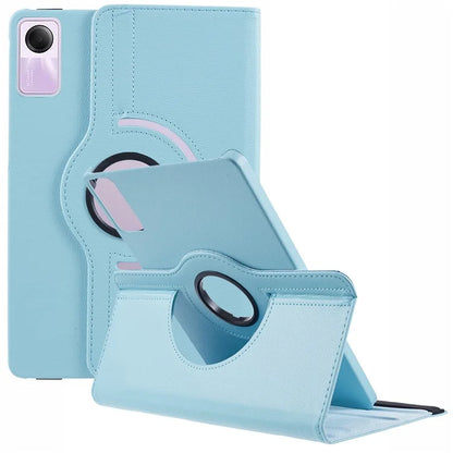 For Xiaomi Redmi Pad SE Case Litchi Texture PU Leather Protective Tablet Cover with Elastic Band