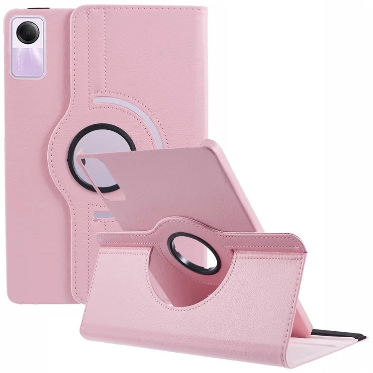 For Xiaomi Redmi Pad SE Case Litchi Texture PU Leather Protective Tablet Cover with Elastic Band