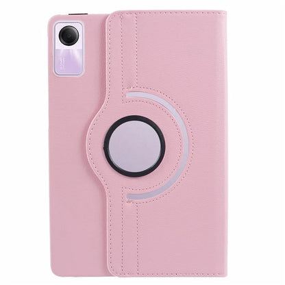 For Xiaomi Redmi Pad SE Case Litchi Texture PU Leather Protective Tablet Cover with Elastic Band