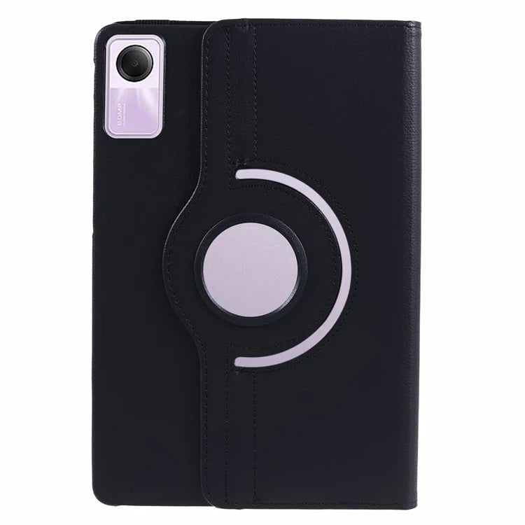 For Xiaomi Redmi Pad SE Case Litchi Texture PU Leather Protective Tablet Cover with Elastic Band