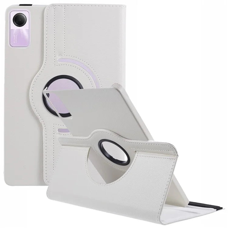For Xiaomi Redmi Pad SE Case Litchi Texture PU Leather Protective Tablet Cover with Elastic Band