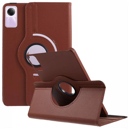 For Xiaomi Redmi Pad SE Case Litchi Texture PU Leather Protective Tablet Cover with Elastic Band