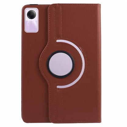 For Xiaomi Redmi Pad SE Case Litchi Texture PU Leather Protective Tablet Cover with Elastic Band