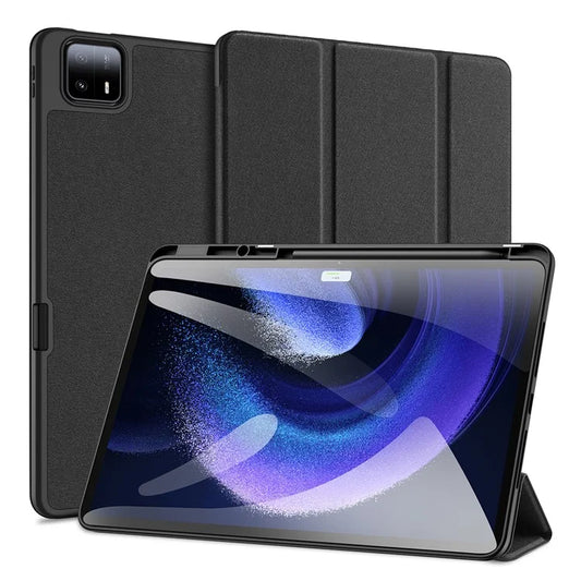 DUX DUCIS Domo Series for Xiaomi Pad 6 Max 14 Leather Business Cover Tri-fold Stand Smart Tablet Case