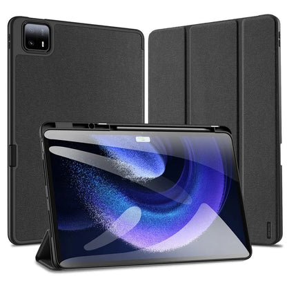 DUX DUCIS Domo Series for Xiaomi Pad 6 Max 14 Leather Business Cover Tri-fold Stand Smart Tablet Case