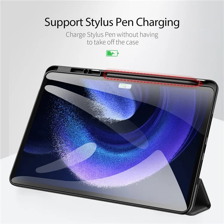 DUX DUCIS Domo Series for Xiaomi Pad 6 Max 14 Leather Business Cover Tri-fold Stand Smart Tablet Case