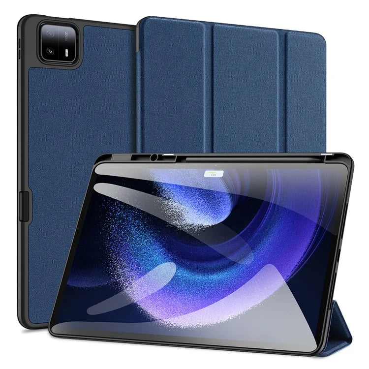DUX DUCIS Domo Series for Xiaomi Pad 6 Max 14 Leather Business Cover Tri-fold Stand Smart Tablet Case