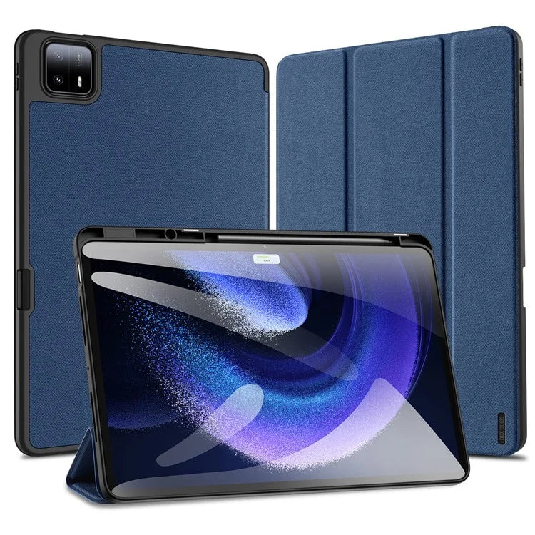 DUX DUCIS Domo Series for Xiaomi Pad 6 Max 14 Leather Business Cover Tri-fold Stand Smart Tablet Case