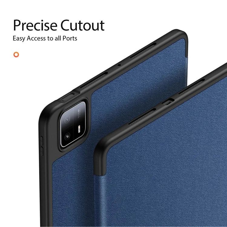 DUX DUCIS Domo Series for Xiaomi Pad 6 Max 14 Leather Business Cover Tri-fold Stand Smart Tablet Case