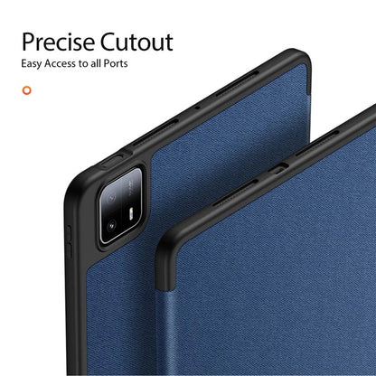 DUX DUCIS Domo Series for Xiaomi Pad 6 Max 14 Leather Business Cover Tri-fold Stand Smart Tablet Case