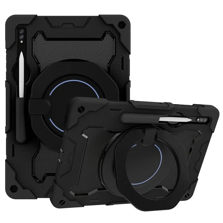 For Samsung Galaxy Tab S9+ Case PC+Silicone Tablet Protective Cover with Kickstand