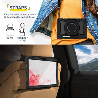 For Samsung Galaxy Tab S9+ Case PC+Silicone Tablet Protective Cover with Kickstand
