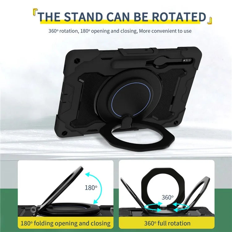 For Samsung Galaxy Tab S9+ Case PC+Silicone Tablet Protective Cover with Kickstand
