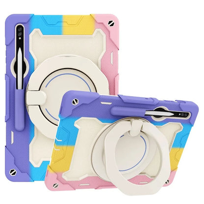 For Samsung Galaxy Tab S9+ Case PC+Silicone Tablet Protective Cover with Kickstand