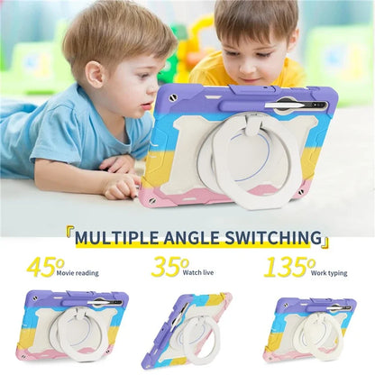 For Samsung Galaxy Tab S9+ Case PC+Silicone Tablet Protective Cover with Kickstand