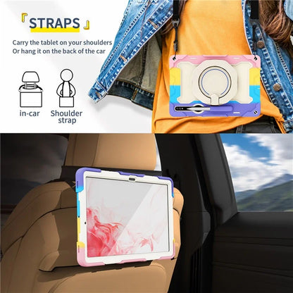 For Samsung Galaxy Tab S9+ Case PC+Silicone Tablet Protective Cover with Kickstand