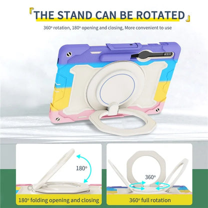 For Samsung Galaxy Tab S9+ Case PC+Silicone Tablet Protective Cover with Kickstand