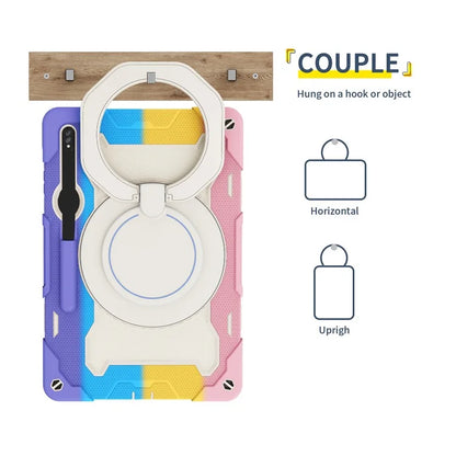 For Samsung Galaxy Tab S9+ Case PC+Silicone Tablet Protective Cover with Kickstand