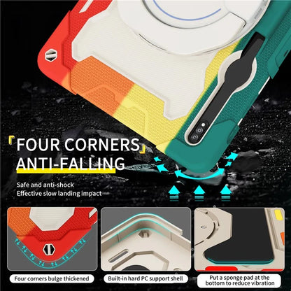 For Samsung Galaxy Tab S9+ Case PC+Silicone Tablet Protective Cover with Kickstand