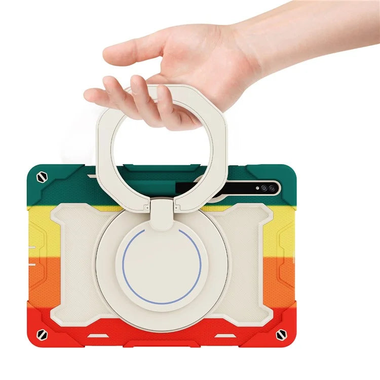 For Samsung Galaxy Tab S9+ Case PC+Silicone Tablet Protective Cover with Kickstand