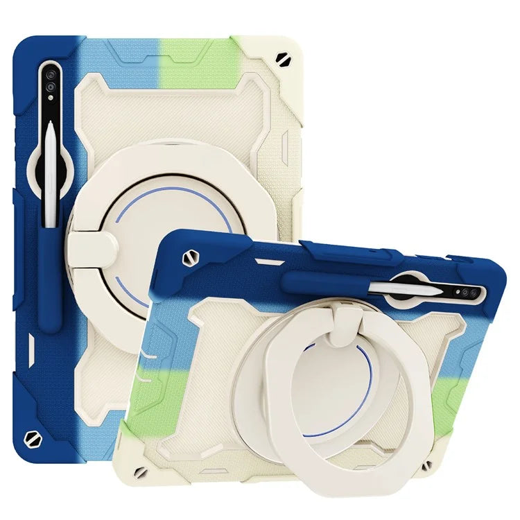 For Samsung Galaxy Tab S9+ Case PC+Silicone Tablet Protective Cover with Kickstand