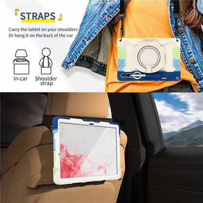 For Samsung Galaxy Tab S9+ Case PC+Silicone Tablet Protective Cover with Kickstand