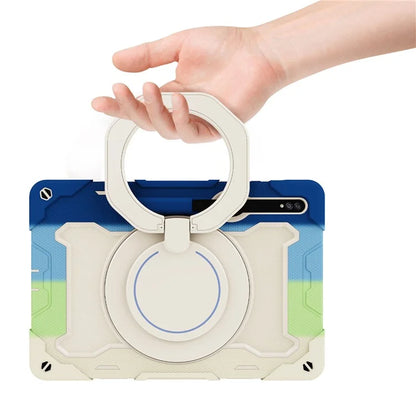 For Samsung Galaxy Tab S9+ Case PC+Silicone Tablet Protective Cover with Kickstand