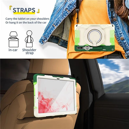 For Samsung Galaxy Tab S9+ Case PC+Silicone Tablet Protective Cover with Kickstand