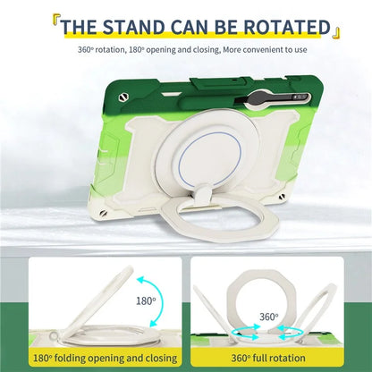 For Samsung Galaxy Tab S9+ Case PC+Silicone Tablet Protective Cover with Kickstand