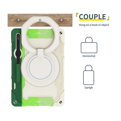 For Samsung Galaxy Tab S9+ Case PC+Silicone Tablet Protective Cover with Kickstand