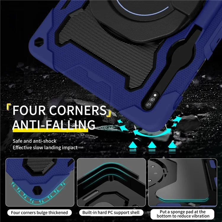 For Samsung Galaxy Tab S9+ Case PC+Silicone Tablet Protective Cover with Kickstand