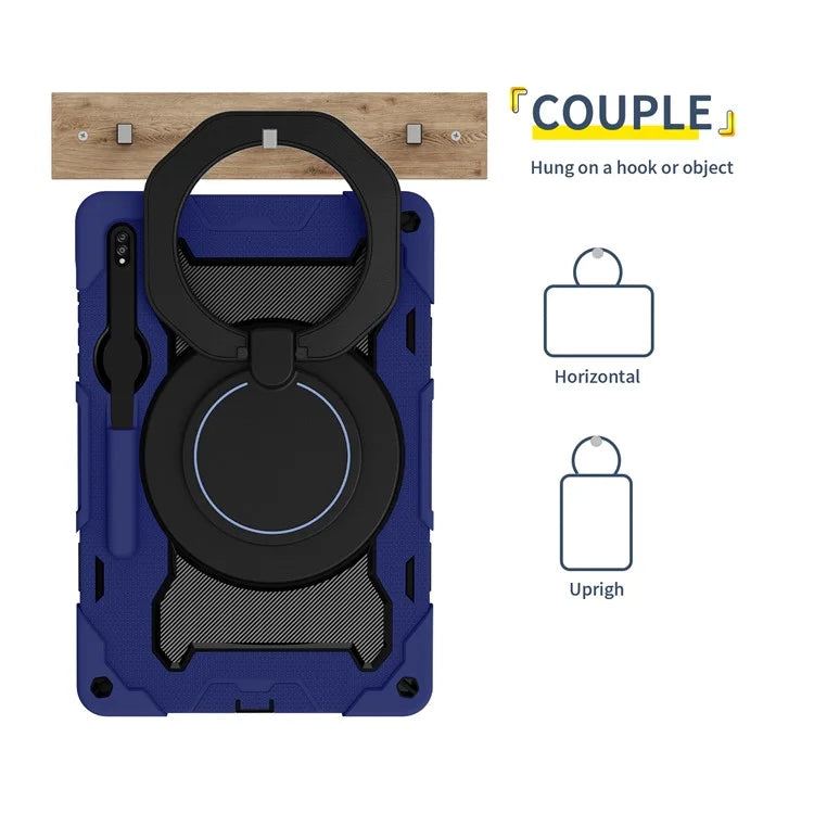 For Samsung Galaxy Tab S9+ Case PC+Silicone Tablet Protective Cover with Kickstand