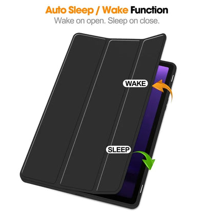 For Samsung Galaxy Tab S9 FE Leather Case Tri-fold Stand Pen Slot Tablet Cover