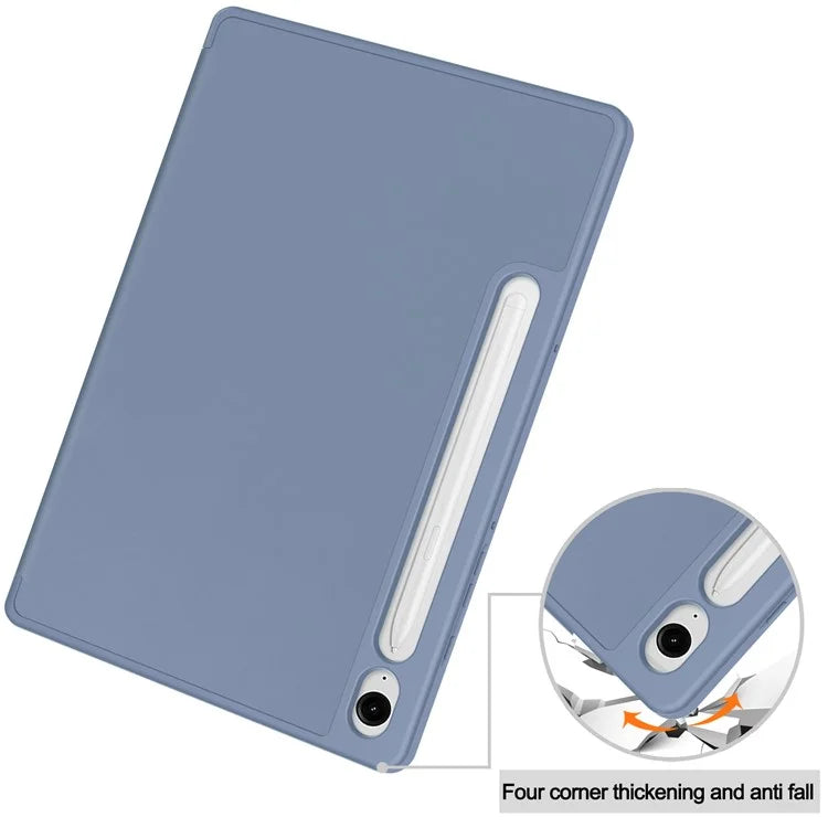 For Samsung Galaxy Tab S9 FE Leather Case Tri-fold Stand Pen Slot Tablet Cover