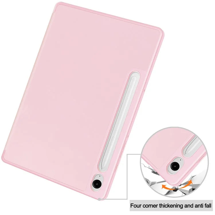 For Samsung Galaxy Tab S9 FE Leather Case Tri-fold Stand Pen Slot Tablet Cover