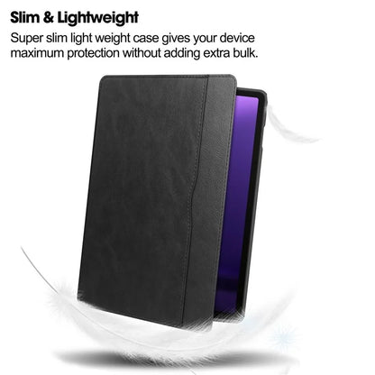 For Samsung Galaxy Tab S9 FE Leather Business Folio Cover Smart Tablet Case with Card Holder
