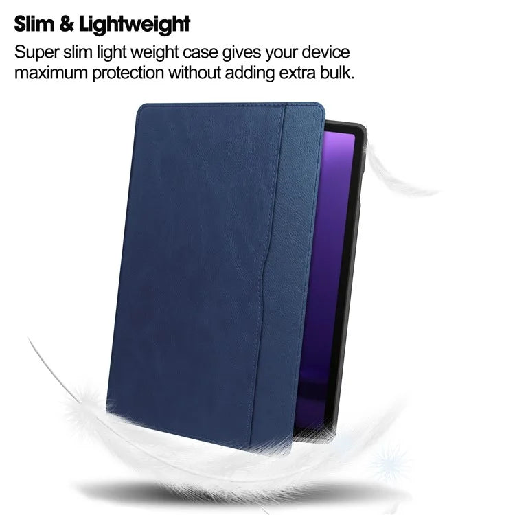 For Samsung Galaxy Tab S9 FE Leather Business Folio Cover Smart Tablet Case with Card Holder