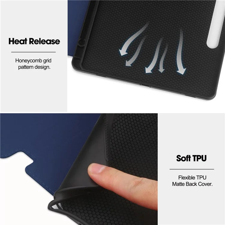 For Samsung Galaxy Tab S9 FE Leather Business Folio Cover Smart Tablet Case with Card Holder