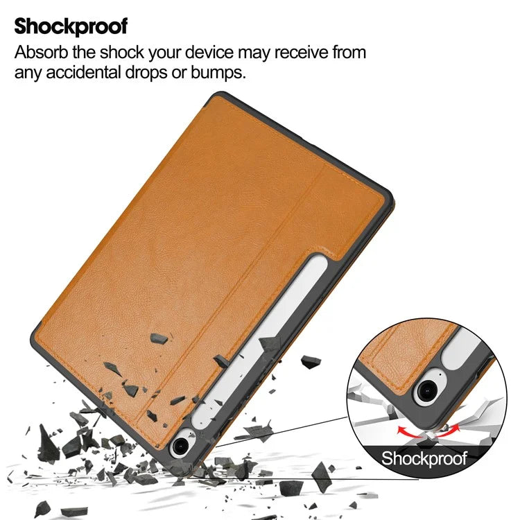 For Samsung Galaxy Tab S9 FE Leather Business Folio Cover Smart Tablet Case with Card Holder