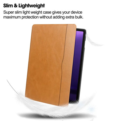 For Samsung Galaxy Tab S9 FE Leather Business Folio Cover Smart Tablet Case with Card Holder