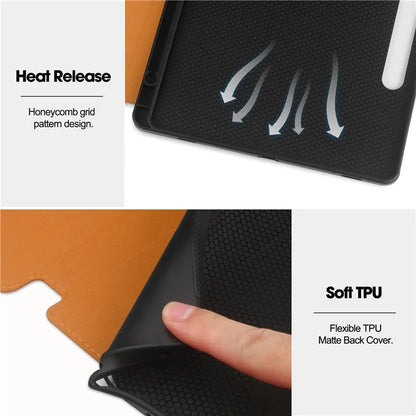 For Samsung Galaxy Tab S9 FE Leather Business Folio Cover Smart Tablet Case with Card Holder