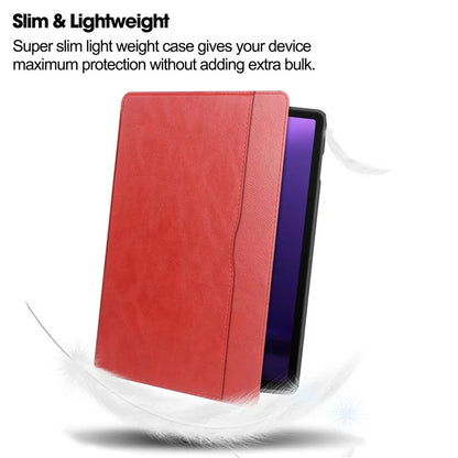 For Samsung Galaxy Tab S9 FE Leather Business Folio Cover Smart Tablet Case with Card Holder