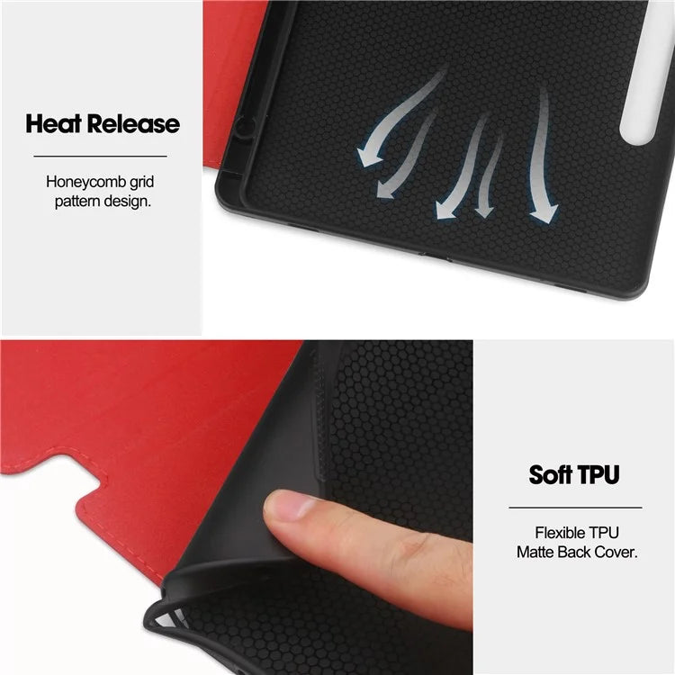 For Samsung Galaxy Tab S9 FE Leather Business Folio Cover Smart Tablet Case with Card Holder